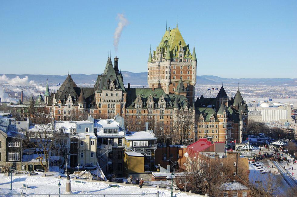 Quebec City skyline from Cap Diamond in La Citadelle, Quebec City, Quebec, Canada