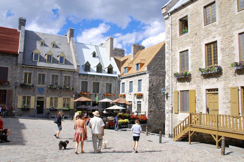 QUEBEC CITY, CANADA - AUGUST 25: Place royal place part of Old Quebec, a UNESCO world heritage treasure on August 25, 2010 in Quebec City, Canada.