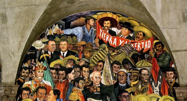 MEXICO CITY, MEXICO - AUGUST 20: Diego Rivera murales at government palace in Mexico DF on August 20 2005. Rivera was a prominent Mexican painter and husband of Frida Kahlo.