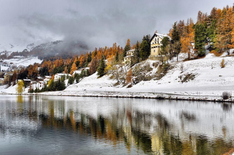 Lake St. Moritz winter