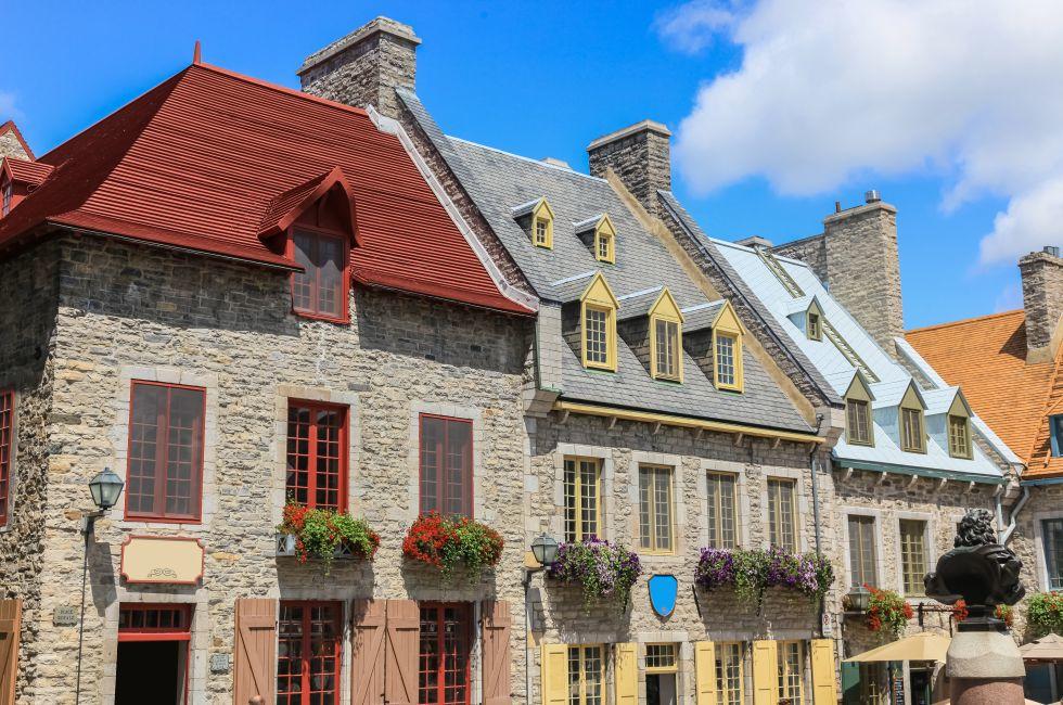 Architecture of downtown Quebec, Canada; Shutterstock ID 170239565; Project/Title: Living Language French; Downloader: Fodor's Travel