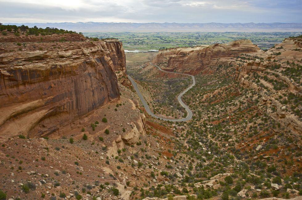 Colorado National Monument in Grand Junction, CO.  Canyon Road. Nature Beauty. Colorado Scenery. Colorado Photography Collection.; 