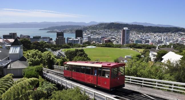 skylline of Wellington, New Zealand 