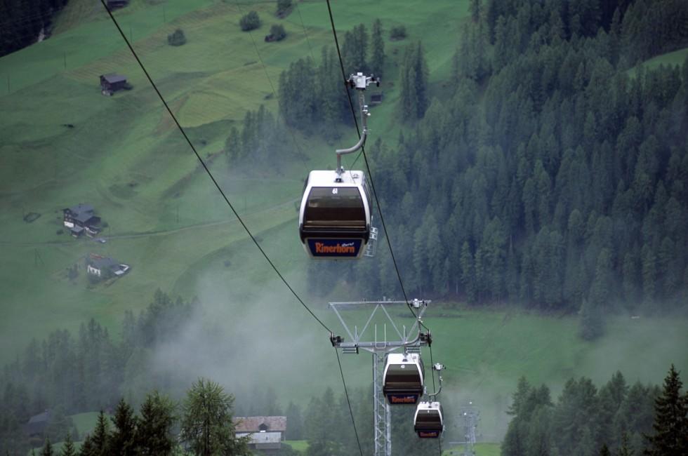 Rinerhorn ski resort during the summer