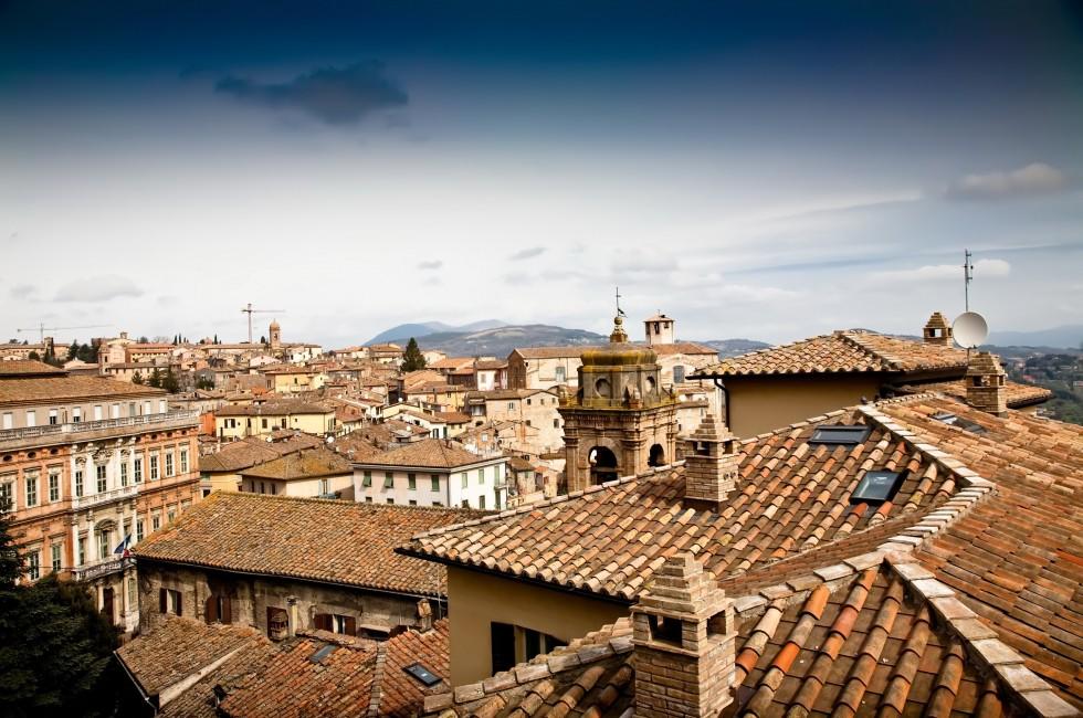 Perugia Cityscape. Old Italy Series 