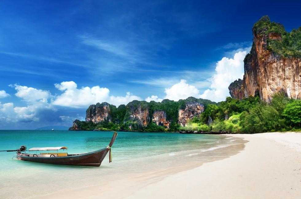 Railay beach in Krabi Thailand; 