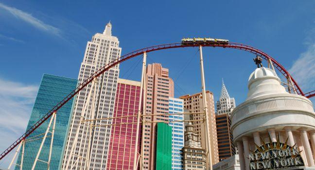 The Roller Coaster, New York-New York Hotel &amp; Casino, Las Vegas, Nevada, USA