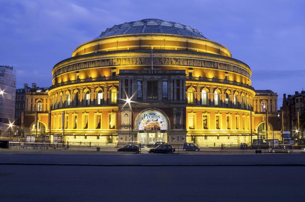 LONDON - JULY 26, 2013: The outside of the Royal Albert Hall in London on July 26th 2013.; Shutterstock ID 155984549; Project/Title: England 2014 ebook