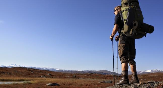 A Hiker on the Kungsleden - the long distance hiking trail in northern sweden scandinavia; Shutterstock ID 31490035; Project/Title: Fodors; Downloader: Melanie Marin