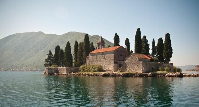 Floating Church in Bay of Kotor; 