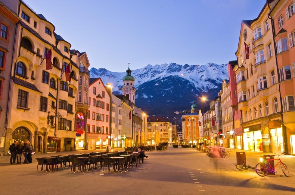 Evening scene in Innsbruck, Austria