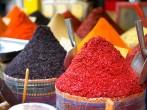Colorful spices at spice bazaar in Istanbul, Turkey.